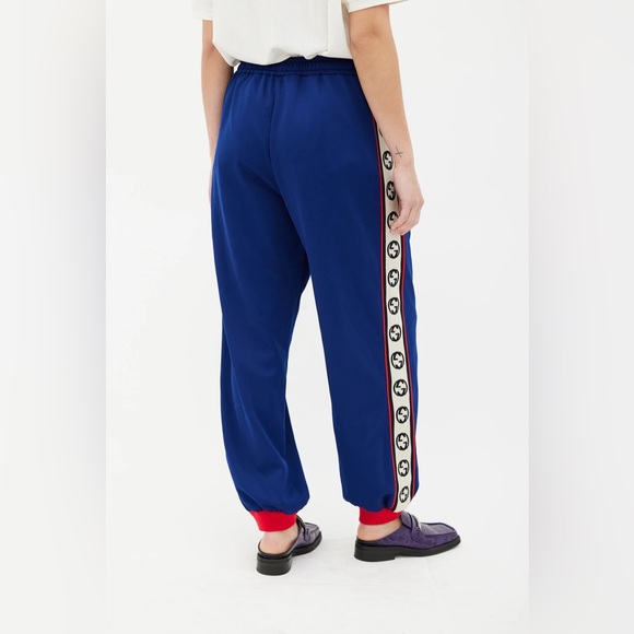 Gucci Blue & Red GG Cherry Patch Track Pant - Picture 2 of 10